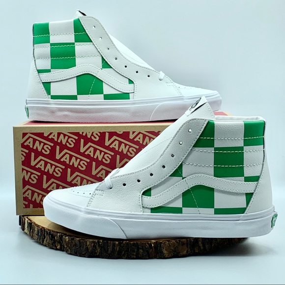 Vans Shoes - VANS UNISEX Sk8 Hi Leather Check  Men 8 Wom 9.5